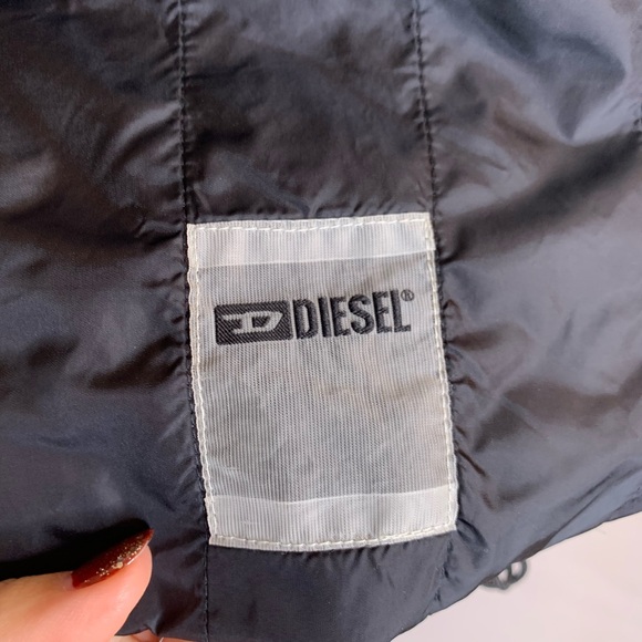 Diesel black nylon bubble hem parachute skirt S Drawstring Skirt with pockets - Picture 4 of 9